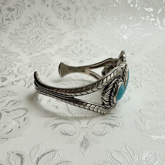 Carolyn Pollack Cuff- Sterling silver Turquoise 925 - Picture 4 of 8